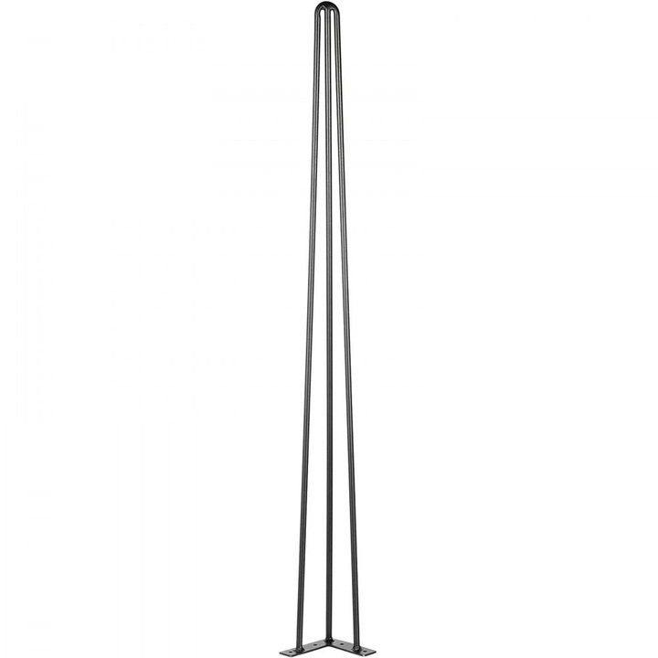 Комплект от 4 метални крака за маса с фиби, 11 x 11 x 101,6 см, стомана, товароносимост 227 кг, защита за под