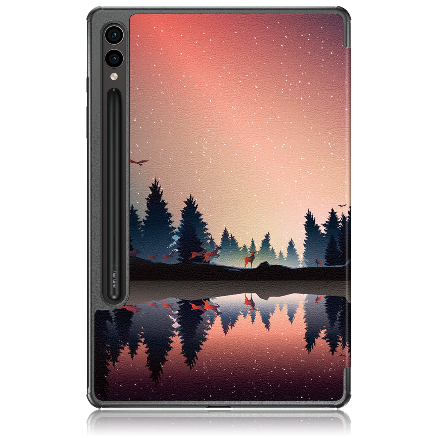 Husa de protectie premium Natty Pell, compatibila cu Samsung Galaxy Tab S9/S9 FE (SM-X710/SM-716B/SM-X718U) - Padure