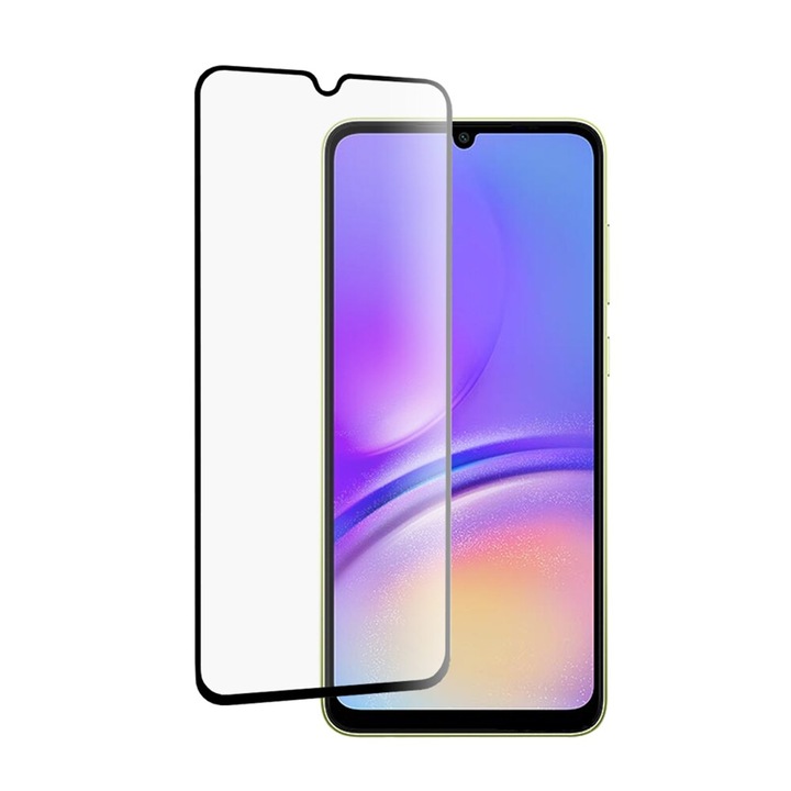 Védőfólia, edzett üveg 9D Samsung Galaxy A05-höz, teljes ragasztó