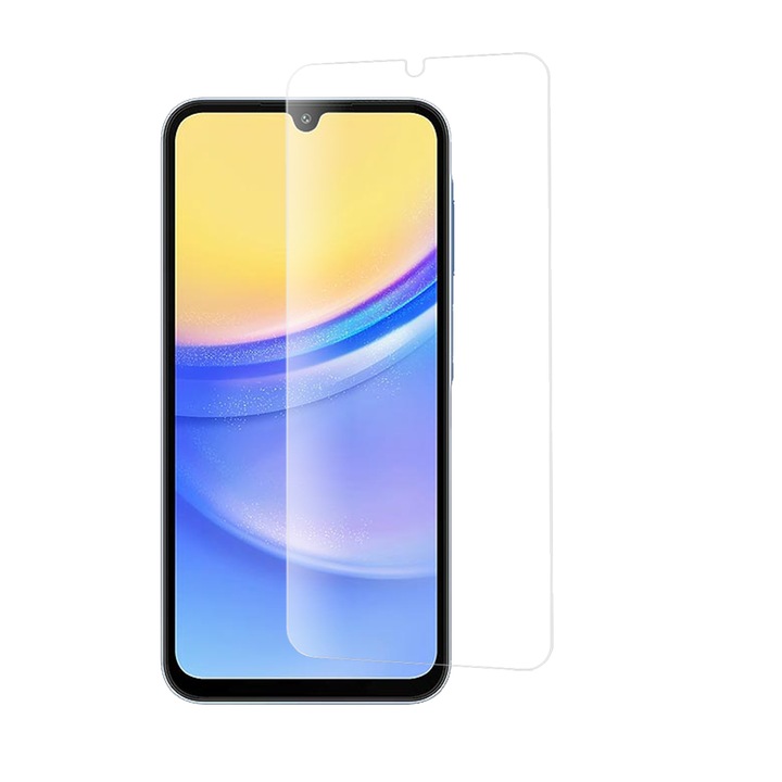 Folie sticla MatTech, compatibila cu Samsung Galaxy A15 4G / 5G, Case Friendly, Grosime de 0.3mm, Duritate 9H, Anti-Fingerprint, Margini Rotunjite, Transparent