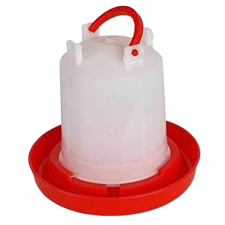 OEM Madáritató, műanyag, piros/fehér, 0,75 l