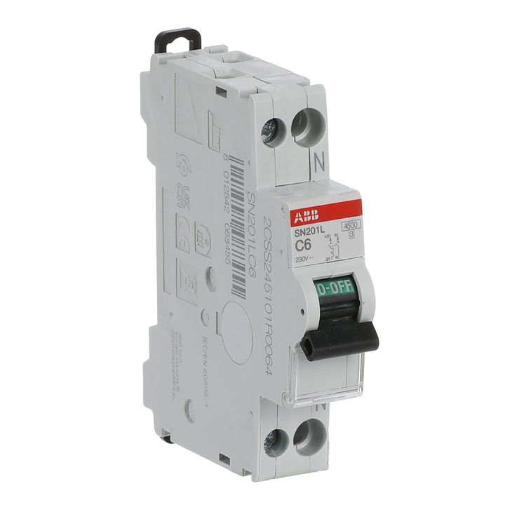Siguranta electrica automata ABB 2CSS245101R0064, latime 1 modul, 4,5KA ...