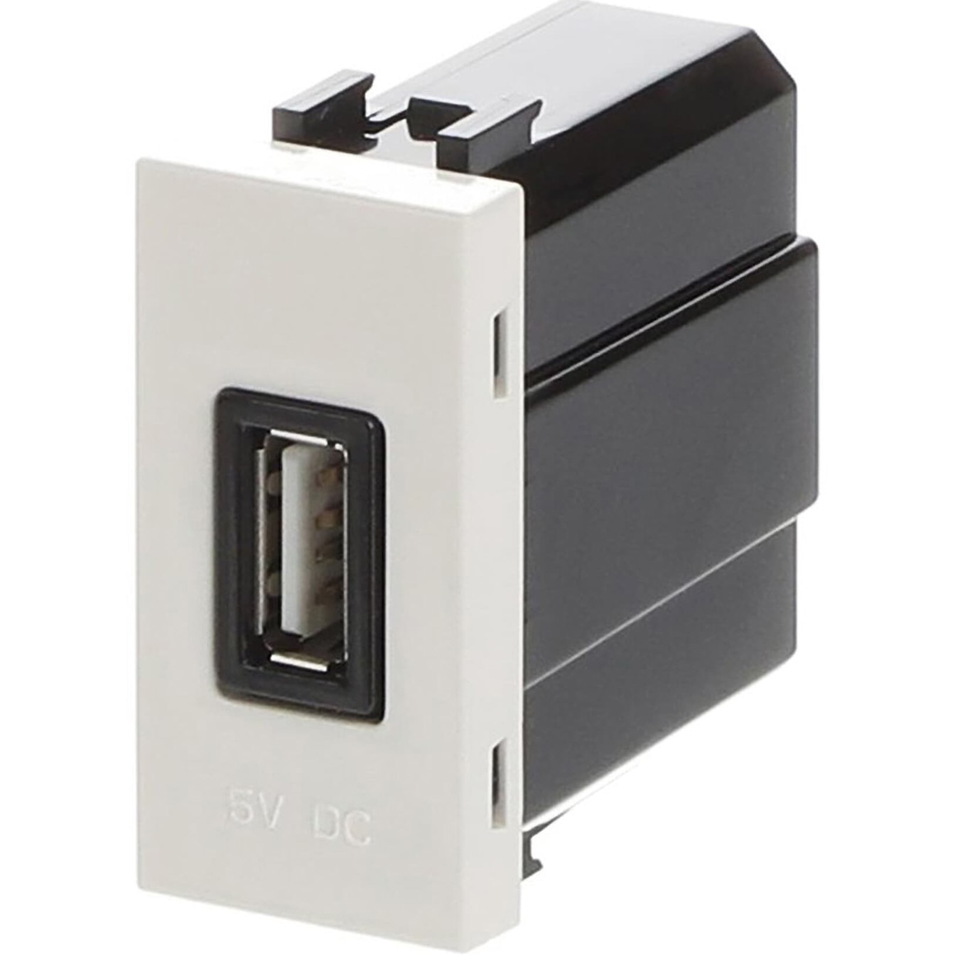 Priza USB simpla ABB Zenit 2CLA218520N1101, 5Vdc, max. 2A, 1 modul