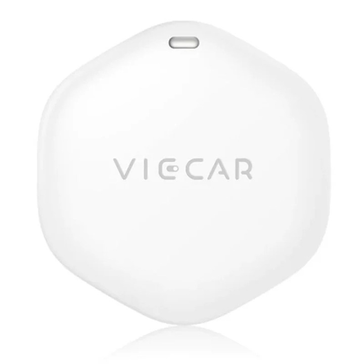 Set Dispozitiv Anti-pierdere Viecar DW01 GPS Tracker, Bluetooth, Smart Tag cu alarma, compatibil cu iOS Find My, localizare in timp real, pentru copii, animale, auto, chei, bagaje, Alb