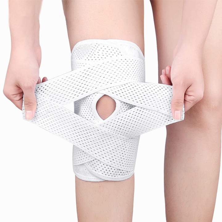 Genunchiera profesionala Inonova®, protectie si sustinere articulatii, menisc, stabilizator rotula in activitati fizice, elastica, L(42-47 cm), unisex