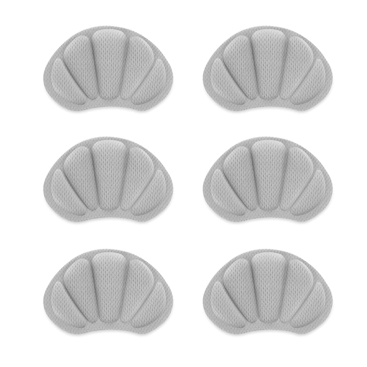 Set 6 branturi cu pernite pentru calcai, enkourakoko®, suport interior incaltaminte, marime universala, 7 mm, Gri