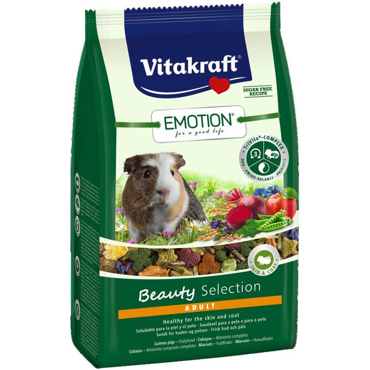 Hrana completa pentru porcusori de Guineea Vitakraft Emotion Beauty G Pig 600 g