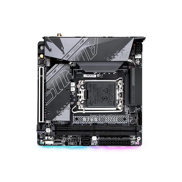 Дънна платка GIGABYTE B760I AORUS PRO DDR5, Intel B760, LGA 1700, mITX