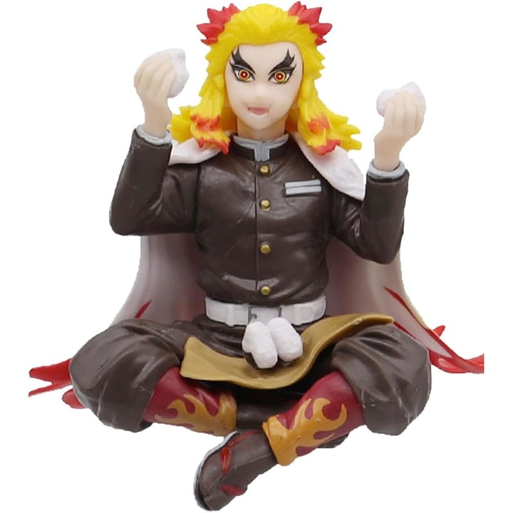 Jucarie figurina Demon Slayer Anime Rengoku Manga din pvc, dimensiuner 10 x 12 cm, Henkodo