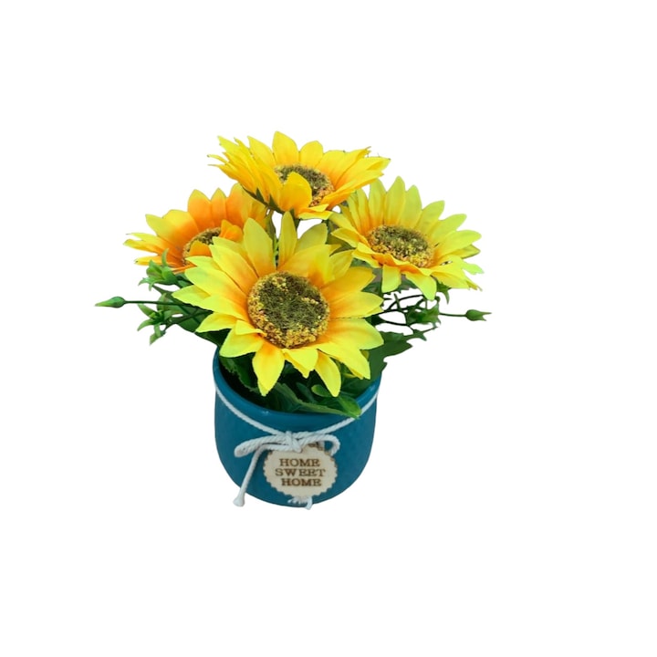Ghiveci Decorativ Floarea soarelui - Home sweet home 25 cm