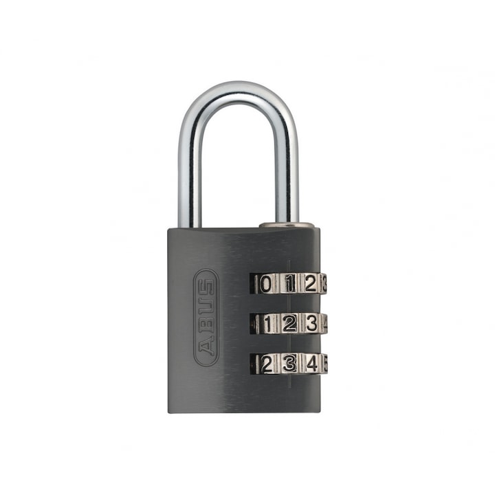 Lacat din aluminiu cu cifru, 724/30mm titaliu