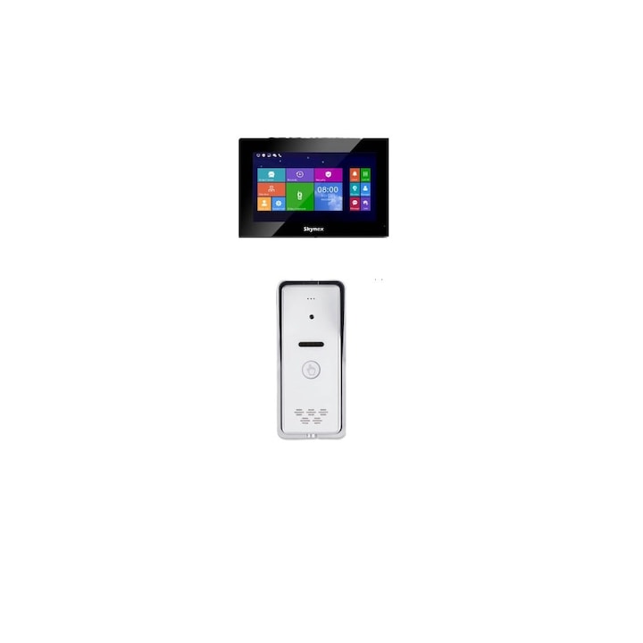 Kit Videointerfon IP Villa gri, cu yala electromagnetica Wifi monitor 7 Inch
