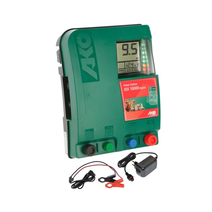 AKO XDI 10000 elektromos kerítés generátor, 10 Joule, 12/220V