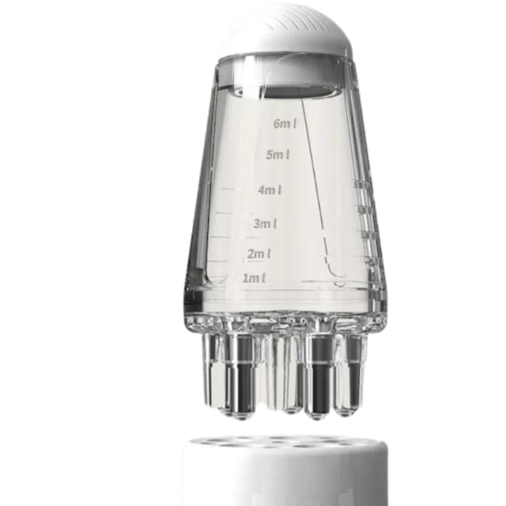 Апликатор за масло за скалп, ADM, масаж на скалп, стимулиране на растежа на косата, бяло