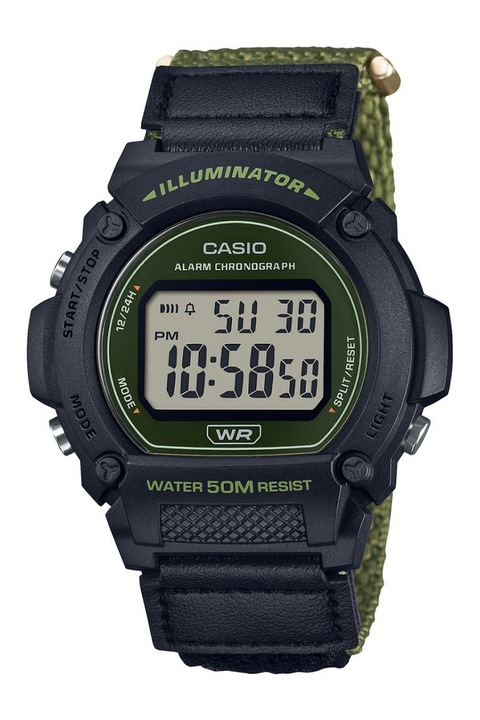 Casio, Дигитален часовник, Camo зелен, Черен