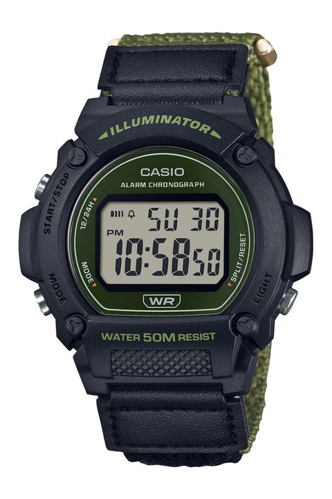 Casio, Ceas digital, Verde, Negru
