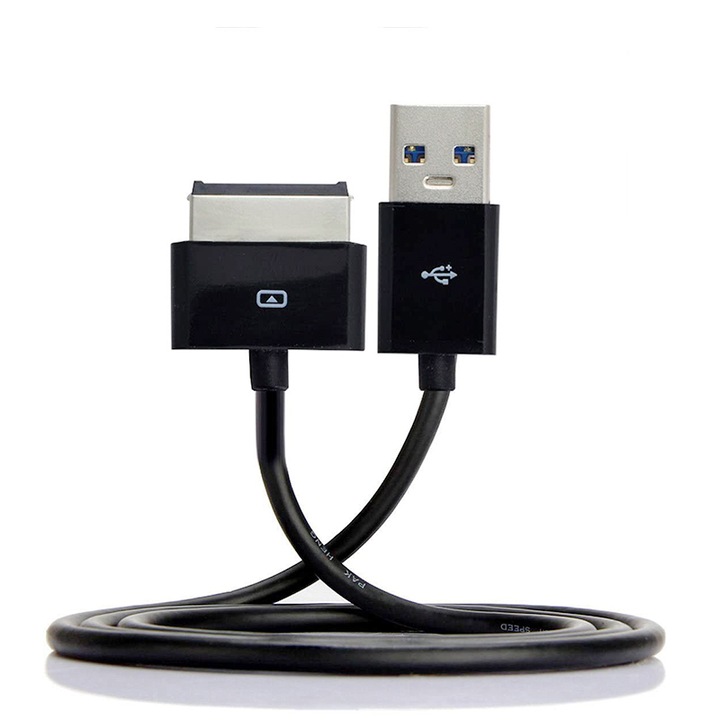 Cablu de incarcare USB 3.0 pentru Asus EEE Pad Transformer TF101/TF300/TF201/TF700, Chucai, 1 m, PVC, Negru