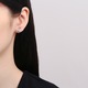 Сребърни обеци Delis 925, JW849, модел балерина, родирано покритие
