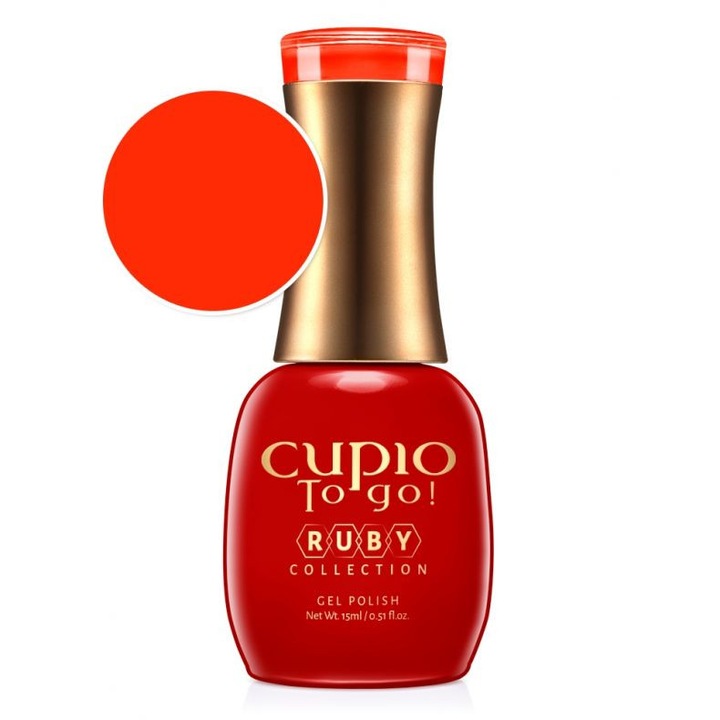 Oja semipermanenta To Go! Ruby Collection - Flame Scarlet 15 ml, Cupio