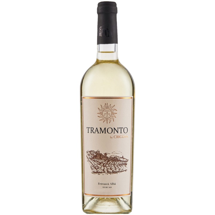 Vin Alb Cricova Tramonto, Feteasca Alba, Sec, 0.75l