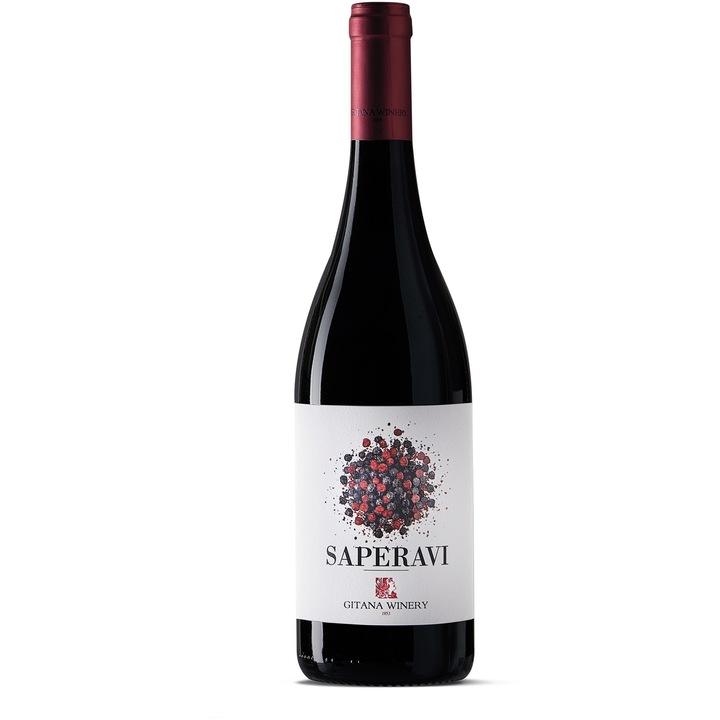 Vin Rosu Gitana Saperavi , Sec, 0.75l