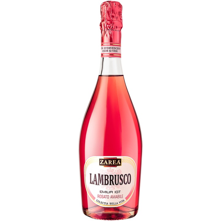 Vin frizzante Zarea Bella Vita Lambrusco Emilia I.G.T. Rosato Amabile 0.75L