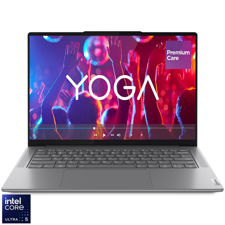 Lenovo Yoga Pro 7 14IMH9 14.5" 2,5K laptop, Intel Core Ultra 5 125H, 16GB, 512GB SSD, Intel® Arc™ Graphics, Windows 11 Home, Magyar billentyűzet, Szürke