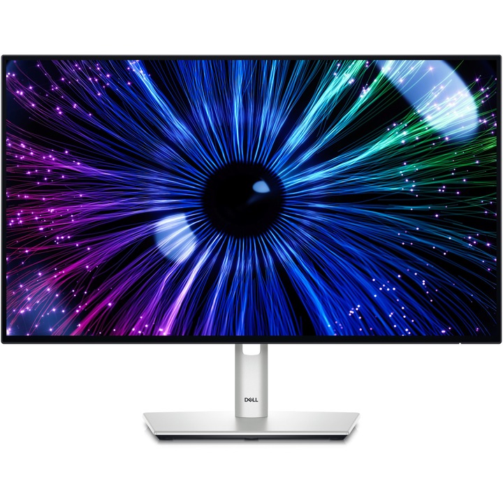 Монитор IPS LED Dell UltraSharp 23.8" U2424HE, Full HD (1920 x 1080), HDMI, DisplayPort, Pivot, 120 Hz, 5 ms, Сребрист