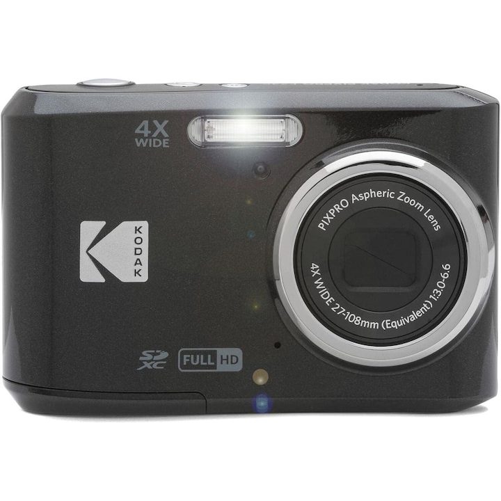 Aparat Foto Kodak PixPro FZ45, 16 MP, Zoom 4X, Vlogging, Full HD – 1080p, Negru