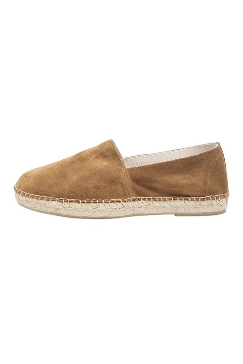 Selected Homme, Egyszínű nyersbőr espadrilles, Barna, 40