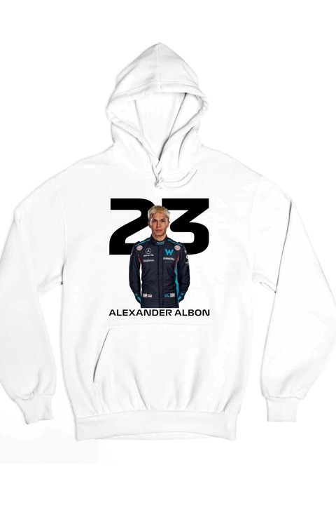 Pulover de damă Alexander Albon Formula 1 2024, Alb