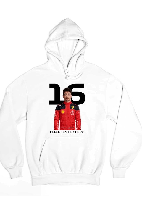 Pulover de damă Charles Leclerc Formula 1 2024, Alb