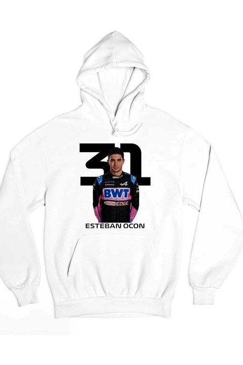 Pulover de damă Esteban Ocon Formula 1 2024, Alb