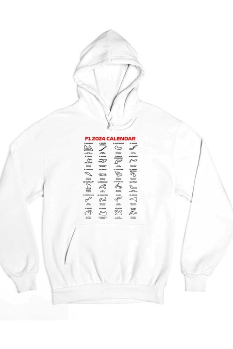 F1 versenynaptár fekete minta női pulóver, Zöld