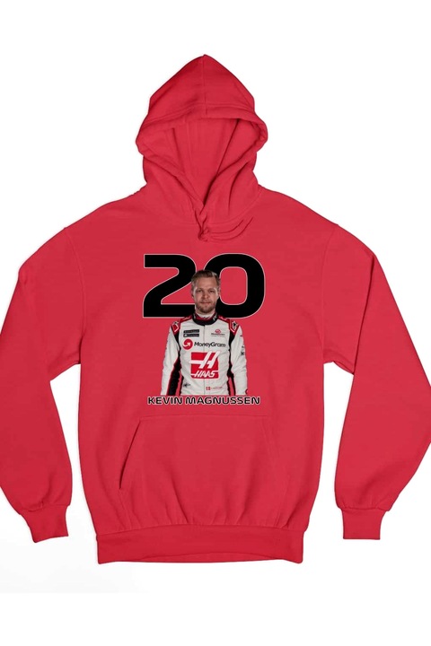 Pulover Kevin Magnussen Formula 1 2024, Rosu
