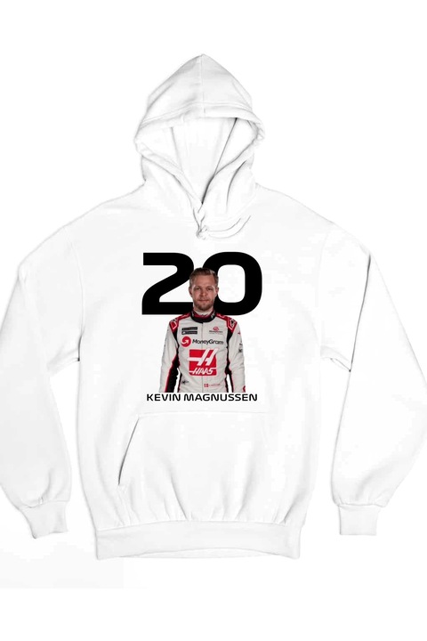 Pulover de damă Kevin Magnussen Formula 1 2024, Alb