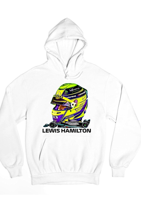 Hanorac Lewis Hamilton Formula 1 pentru femei, Alb