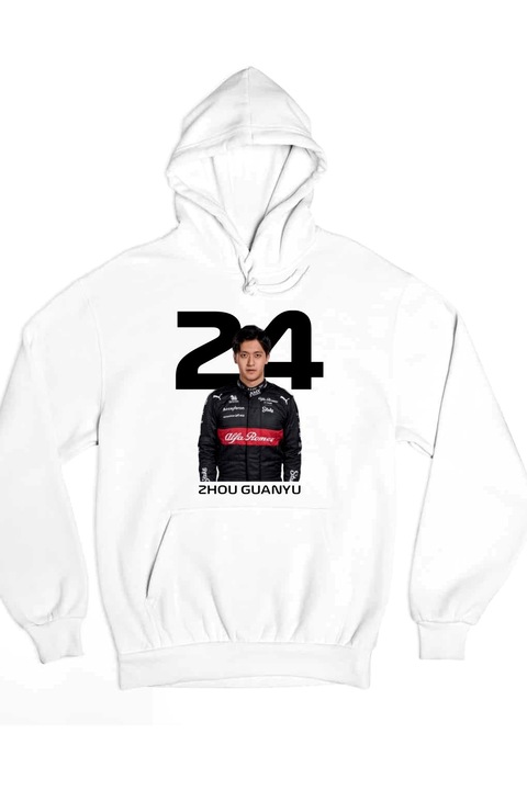 Pulover de damă Zhou Guanyu Formula 1 2024, Alb