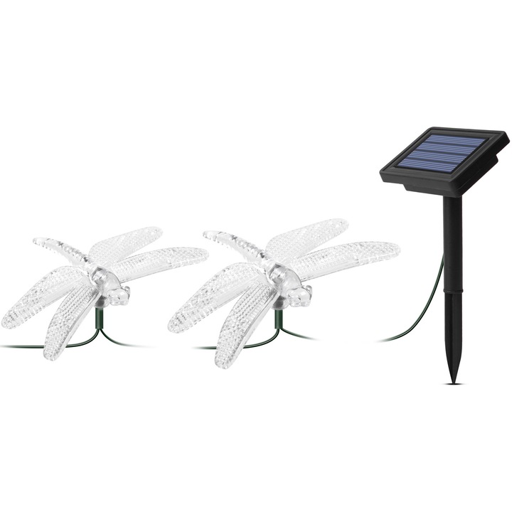 Соларна лампа LED Garden of Eden 11758B, Водно конче, 10 x цветни LED светлини, Батерия 1.2 V Ni-MH AA 400 mAh, IP44, 2.9 м