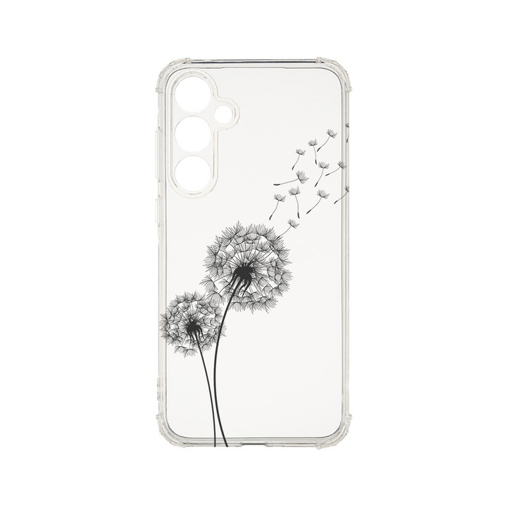 Husa BestCase® Anti Shock 1.5MM, Compatibila Cu Samsung Galaxy A55 5G, Dandelion, Rezistenta La Socuri, Protectie Camera, Margini ridicate pentru protectia ecranului, AS 22