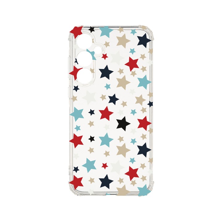Husa BestCase® Anti Shock 1.5MM, Compatibila Cu Samsung Galaxy A55 5G, Stars, Rezistenta La Socuri, Protectie Camera, Margini ridicate pentru protectia ecranului, AS 146