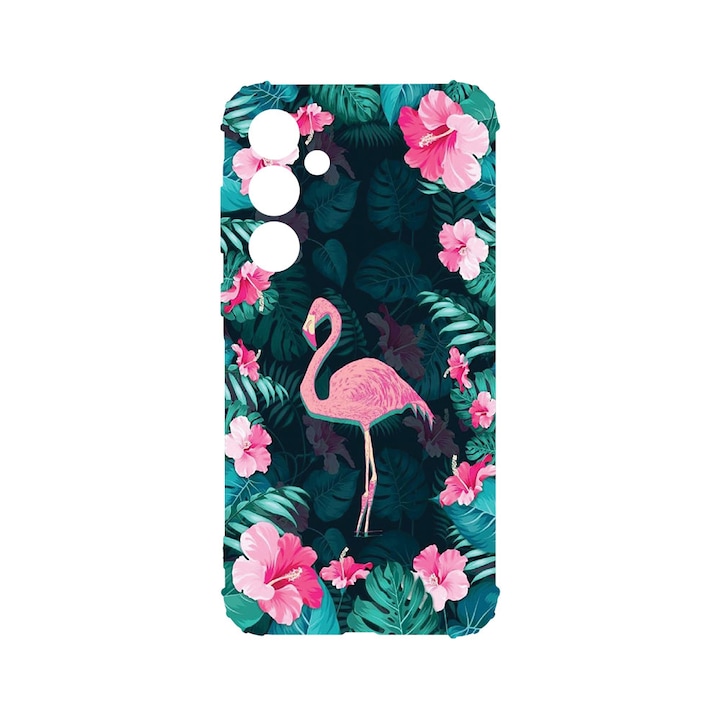 Husa BestCase® Anti Shock 1.5MM, Compatibila Cu Samsung Galaxy A55 5G, Flamingo, Rezistenta La Socuri, Protectie Camera, Margini ridicate pentru protectia ecranului, AS 247