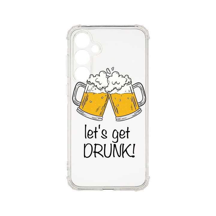 Husa BestCase® Anti Shock 1.5MM, Compatibila Cu Samsung Galaxy A55 5G, Let`s Get Drunk, Rezistenta La Socuri, Protectie Camera, Margini ridicate pentru protectia ecranului, AS 170