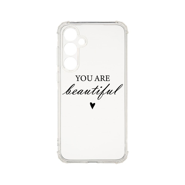 Husa BestCase® Anti Shock 1.5MM, Compatibila Cu Samsung Galaxy A55 5G, You Are Beautiful, Rezistenta La Socuri, Protectie Camera, Margini ridicate pentru protectia ecranului, AS 477
