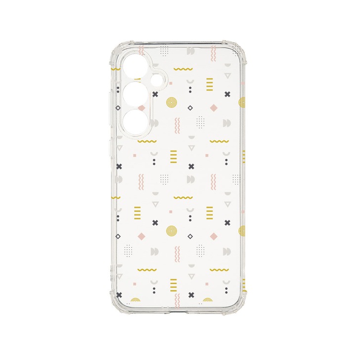 Husa BestCase® Anti Shock 1.5MM, Compatibila Cu Samsung Galaxy A55 5G, Symbols, Rezistenta La Socuri, Protectie Camera, Margini ridicate pentru protectia ecranului, AS 178