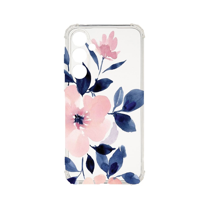 BestCase Strapabíró Anti Shock 1.5mm Telefontok, Samsung Galaxy A55 5G, Pastel Colors Collection Flowers, Kamera védő, Military Grade Drop Protection, AS 506