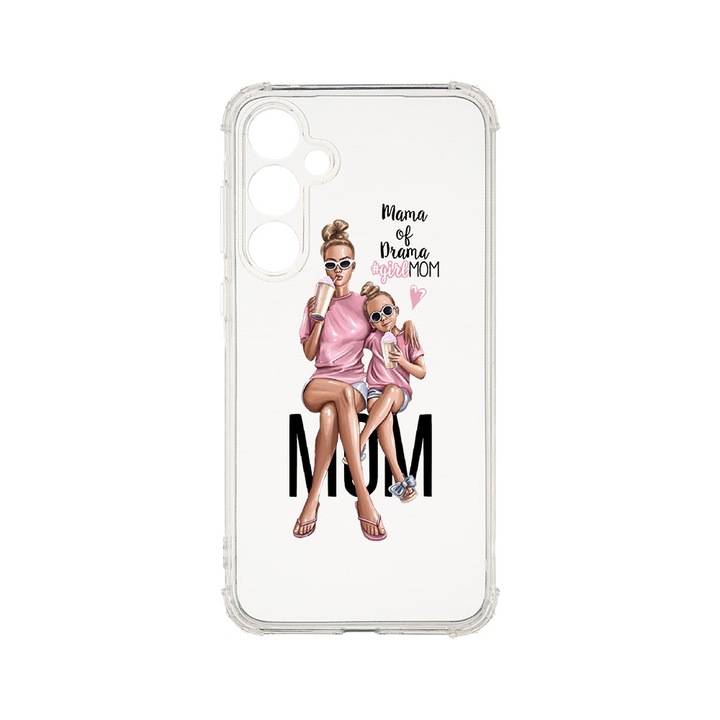 Силиконов калъф BestCase за Samsung Galaxy A55 5G, Girl Mom Mama of Drama, 1.5MM Anti Shock, AS 558
