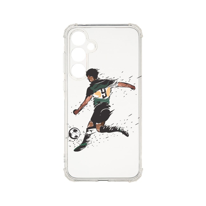 Husa BestCase® Anti Shock 1.5MM, Compatibila Cu Samsung Galaxy A55 5G, Football, Rezistenta La Socuri, Protectie Camera, Margini ridicate pentru protectia ecranului, AS 782