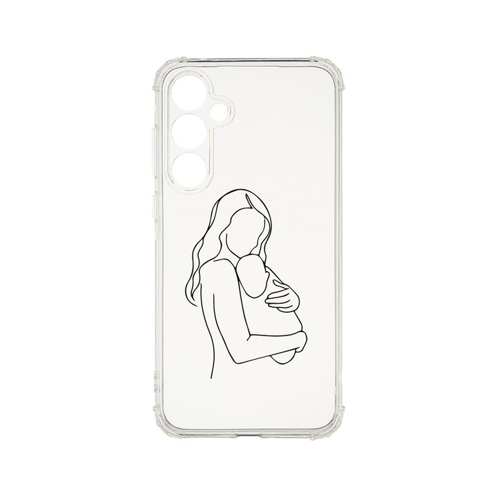 Husa BestCase® Anti Shock 1.5MM, Compatibila Cu Samsung Galaxy A55 5G, Mother Love, Rezistenta La Socuri, Protectie Camera, Margini ridicate pentru protectia ecranului, AS 747