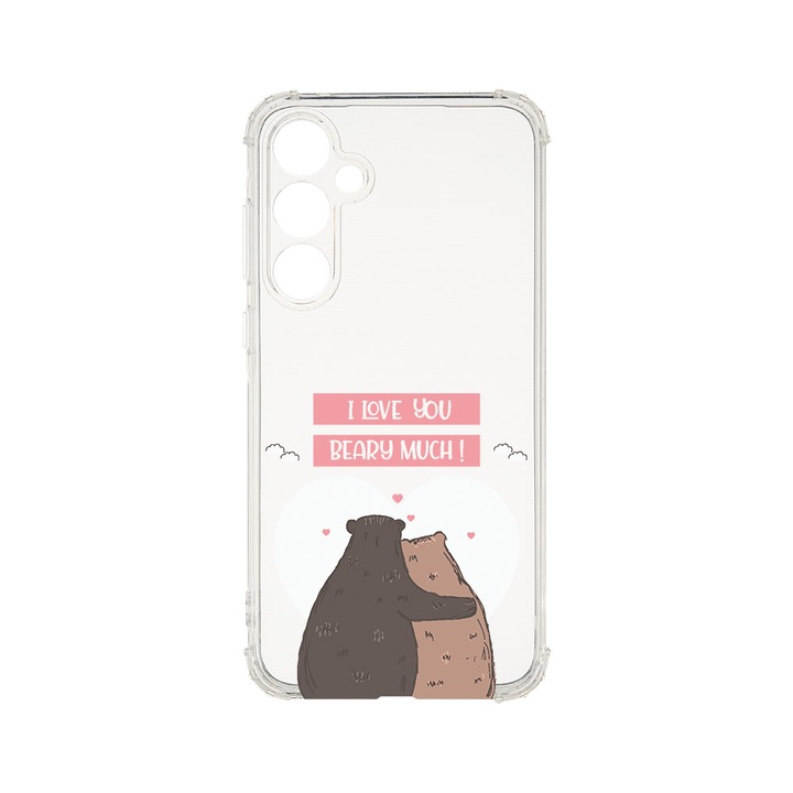 Husa BestCase® Anti Shock 1.5MM, Compatibila Cu Samsung Galaxy A55 5G, I Love U Beary Much!, Rezistenta La Socuri, Protectie Camera, Margini ridicate pentru protectia ecranului, AS 766